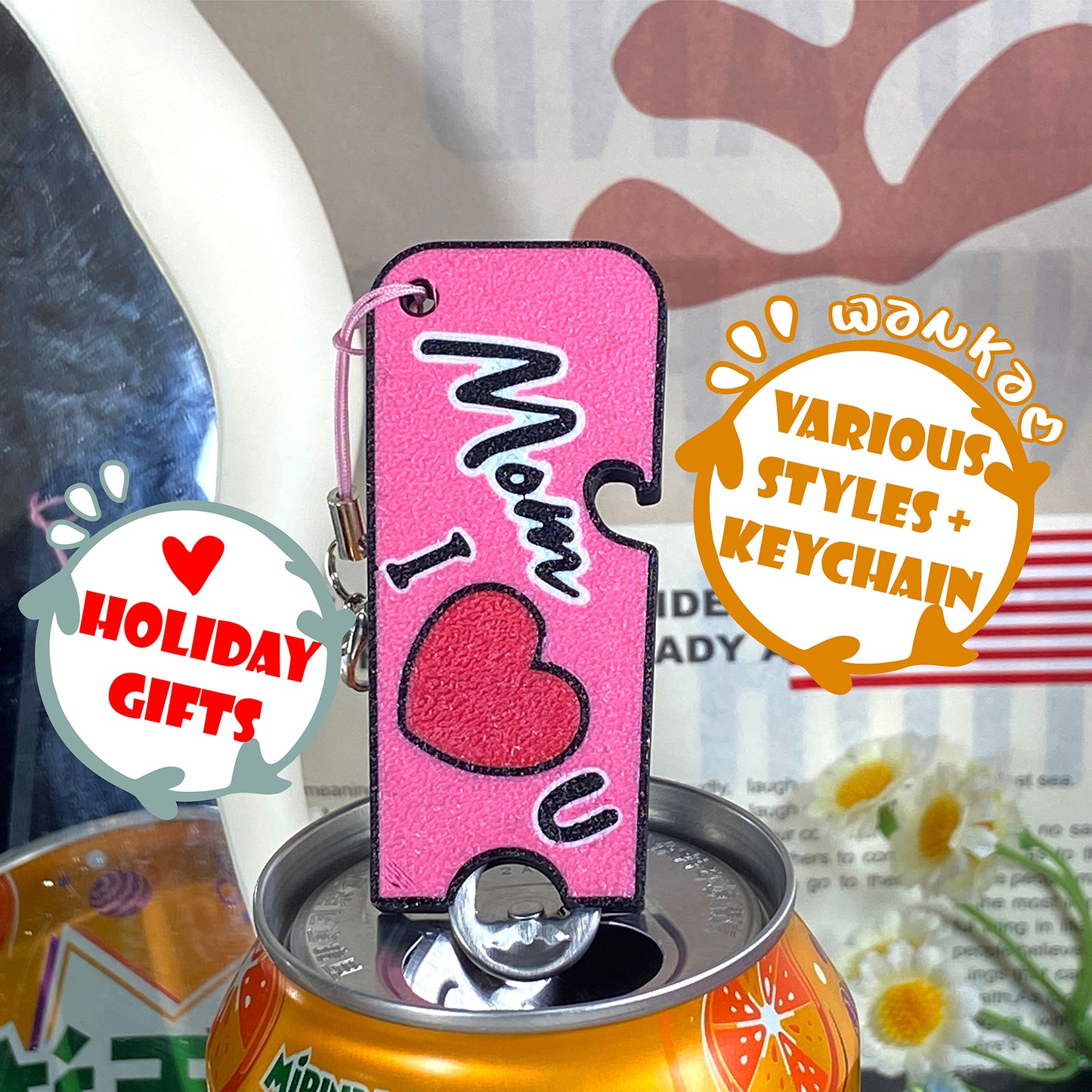 CTABPALS 2 in 1 Soda Can Opener Pop Can Tab Opener Keychain Help for Long Nails,Sore Hands,Arthritis