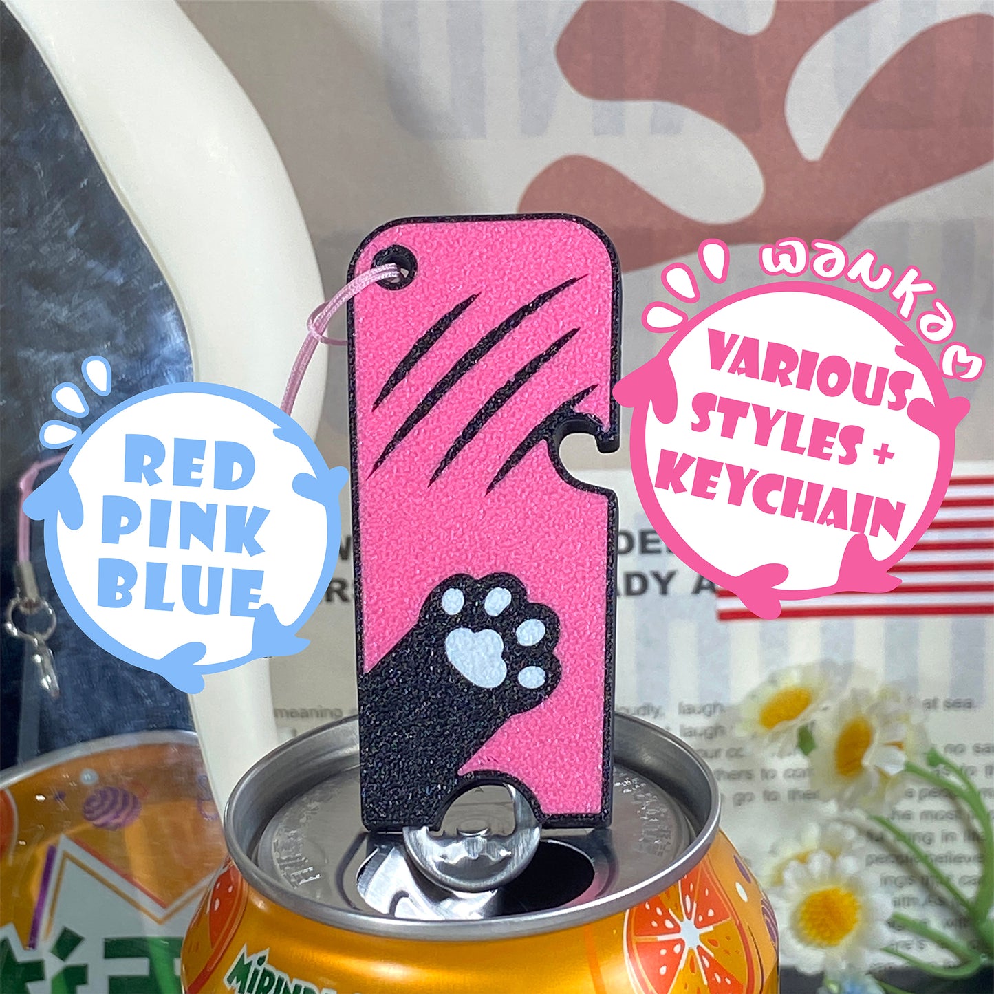 CTABPALS 2 in 1 Soda Can Opener Pop Can Tab Opener Keychain Help for Long Nails,Sore Hands,Arthritis