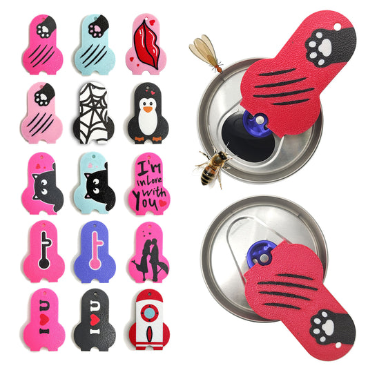 CTabPals New Improved Soda Can Opener Can Cover for Soda Easy Tab Opener and Drink Protector Cute Beverage Barricade for Coke Shields from Bugs,Bees,Flies,Dust at Party,BBQ,Beach