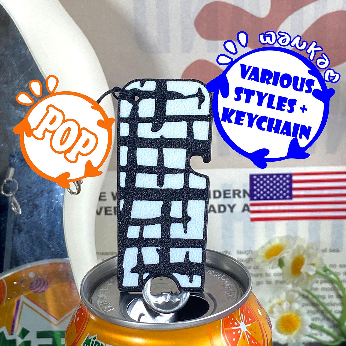 CTABPALS 2 in 1 Soda Can Opener Pop Can Tab Opener Keychain Help for Long Nails,Sore Hands,Arthritis