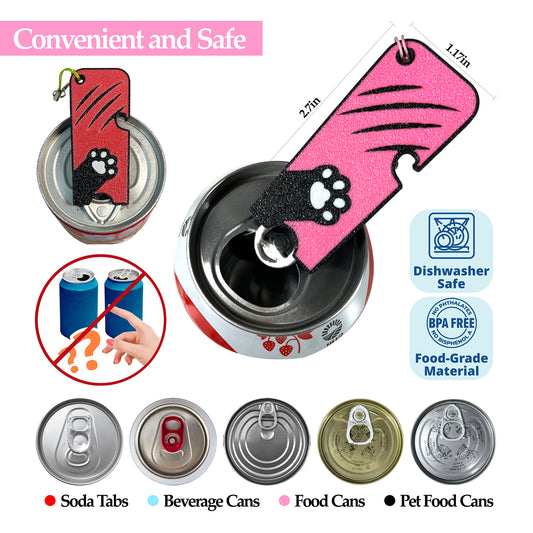 CTABPALS 2 in 1 Soda Can Opener Pop Can Tab Opener Keychain Help for Long Nails,Sore Hands,Arthritis